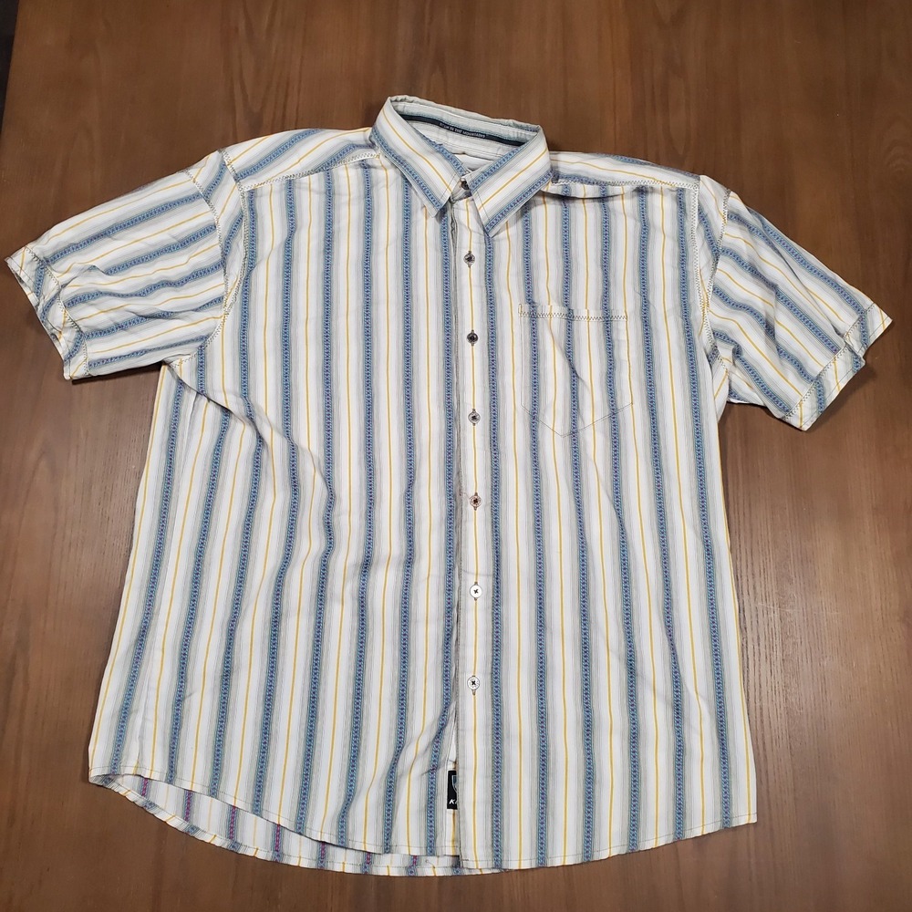 Kuhl Shirt Mens XL Striped Southwestern Aztec Stretch Outdoor Breathable